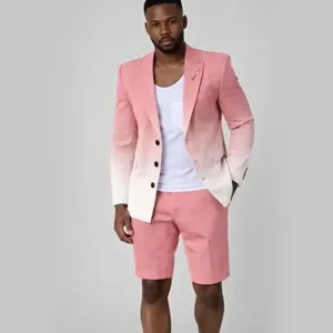 Casual Suit Shorts Single Breasted 2PCS Business Coat+Pants Formal