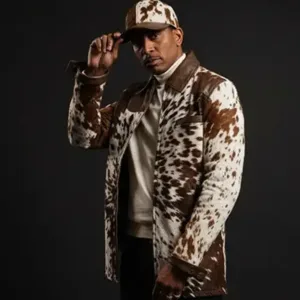 Brick Cowhide/ Leather 3/4 Trench Coat